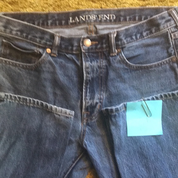Lands' End Mens Blue Denim Jeans (#1) Size 32x32 - Picture 9 of 9